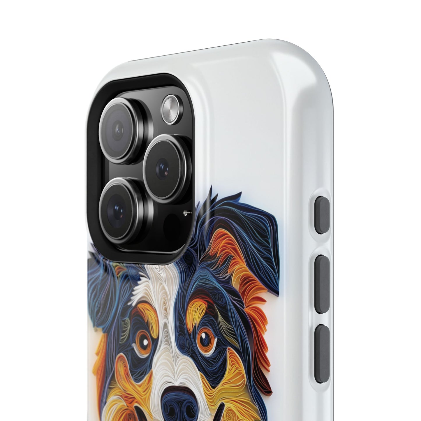 Australian Shepherd Paper Quilling Art Design iPhone Case