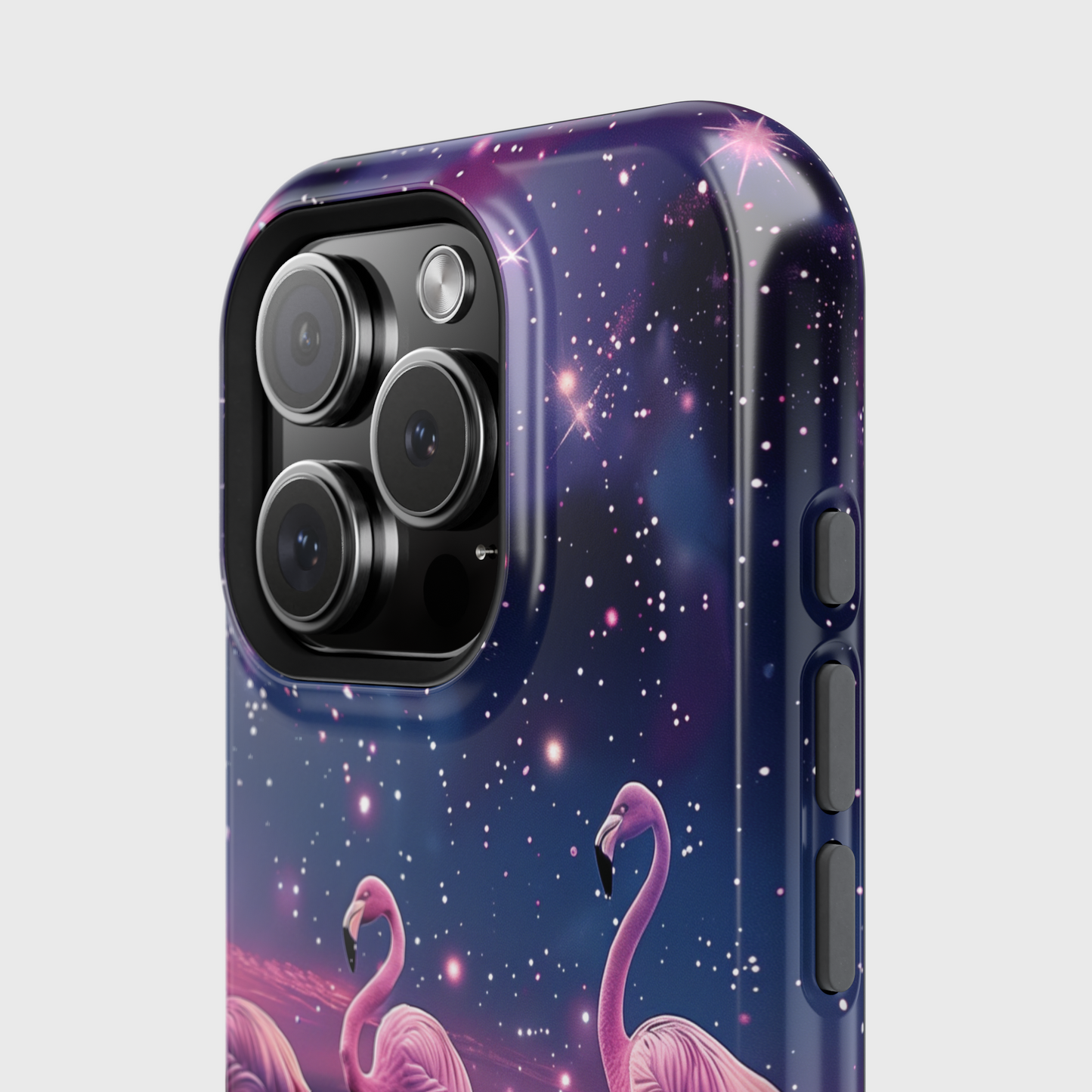 Starry Night Flamingo Design iPhone Case