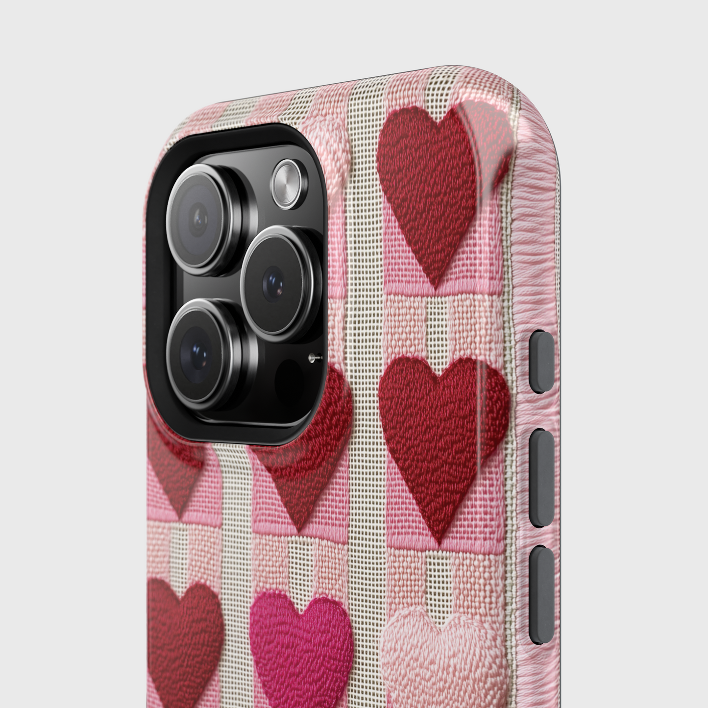 Knitted Heart Pattern Design iPhone Case