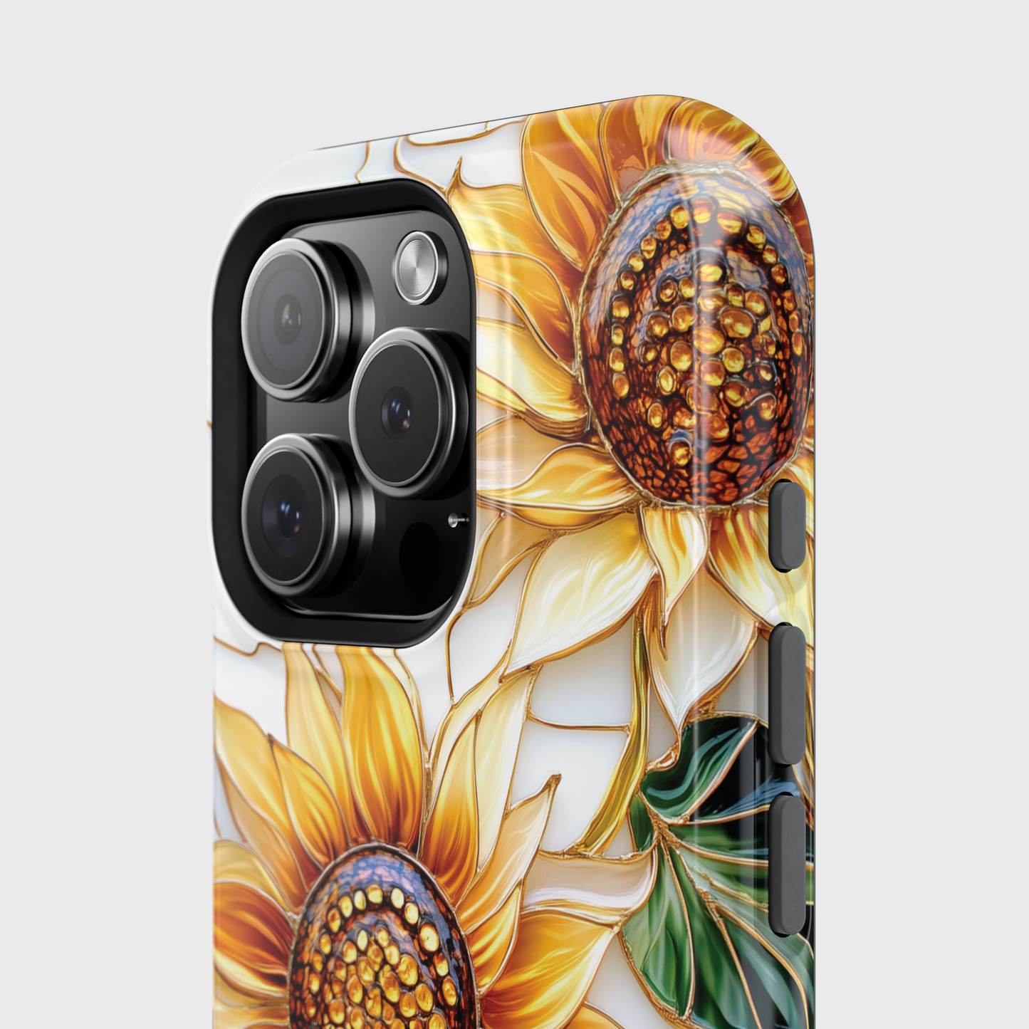 Elegant Sunflowers Stained Glass Design iPhone Case