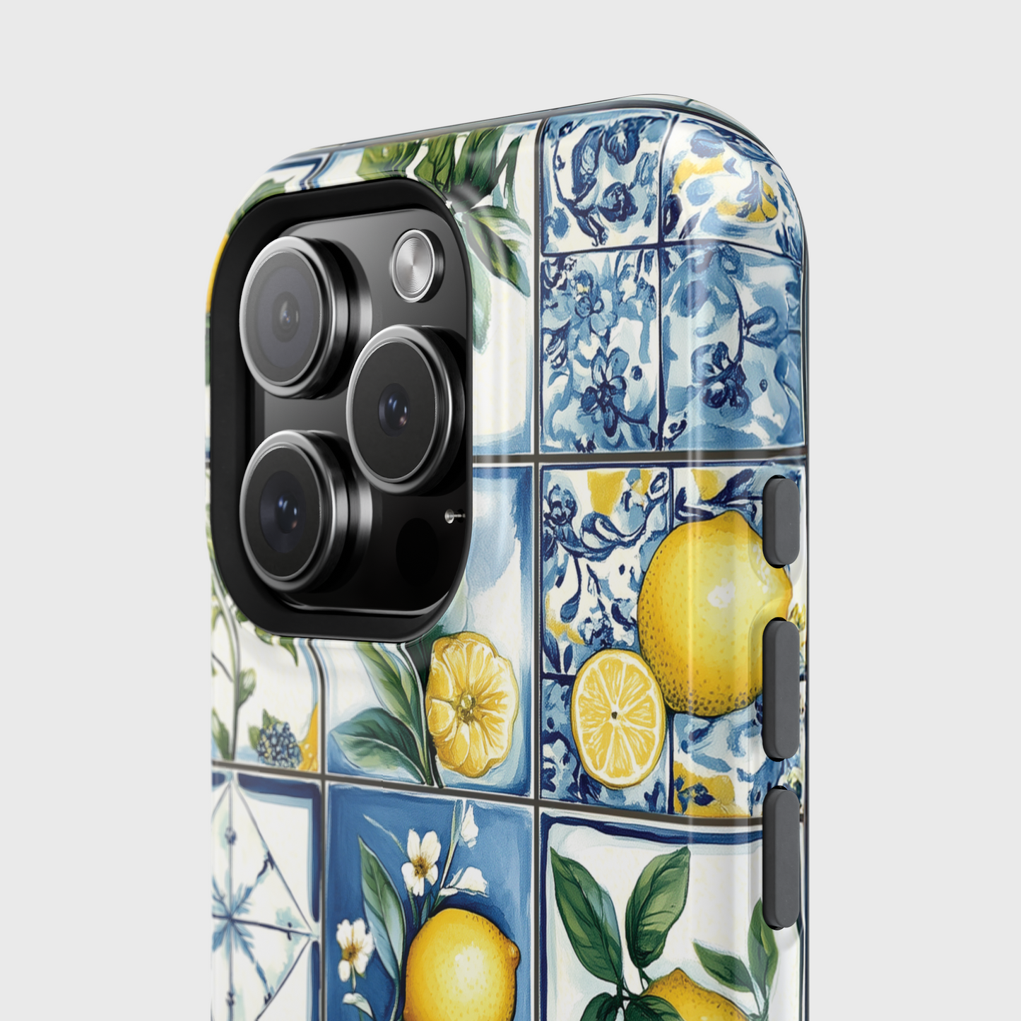 Lemon Azulejo Tiles Design iPhone Case