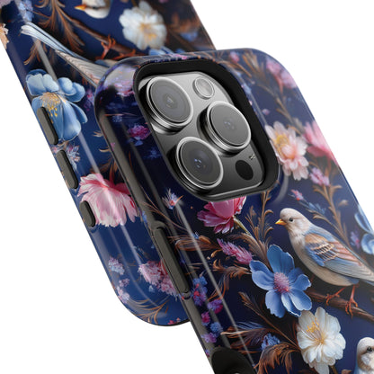 William Moris Inspired 3D Birds Floral Design iPhone Case