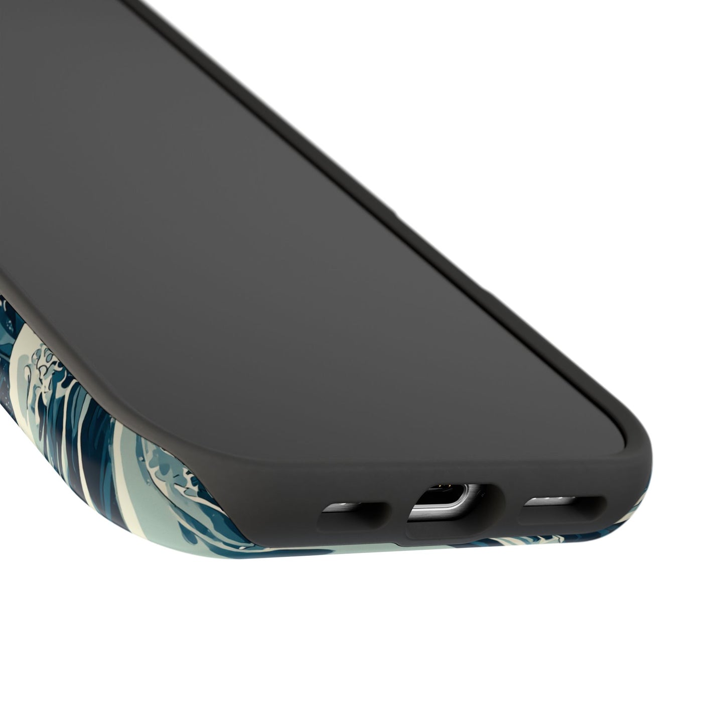 The Roaring Neko – Ukiyo-e Parody Design iPhone Case