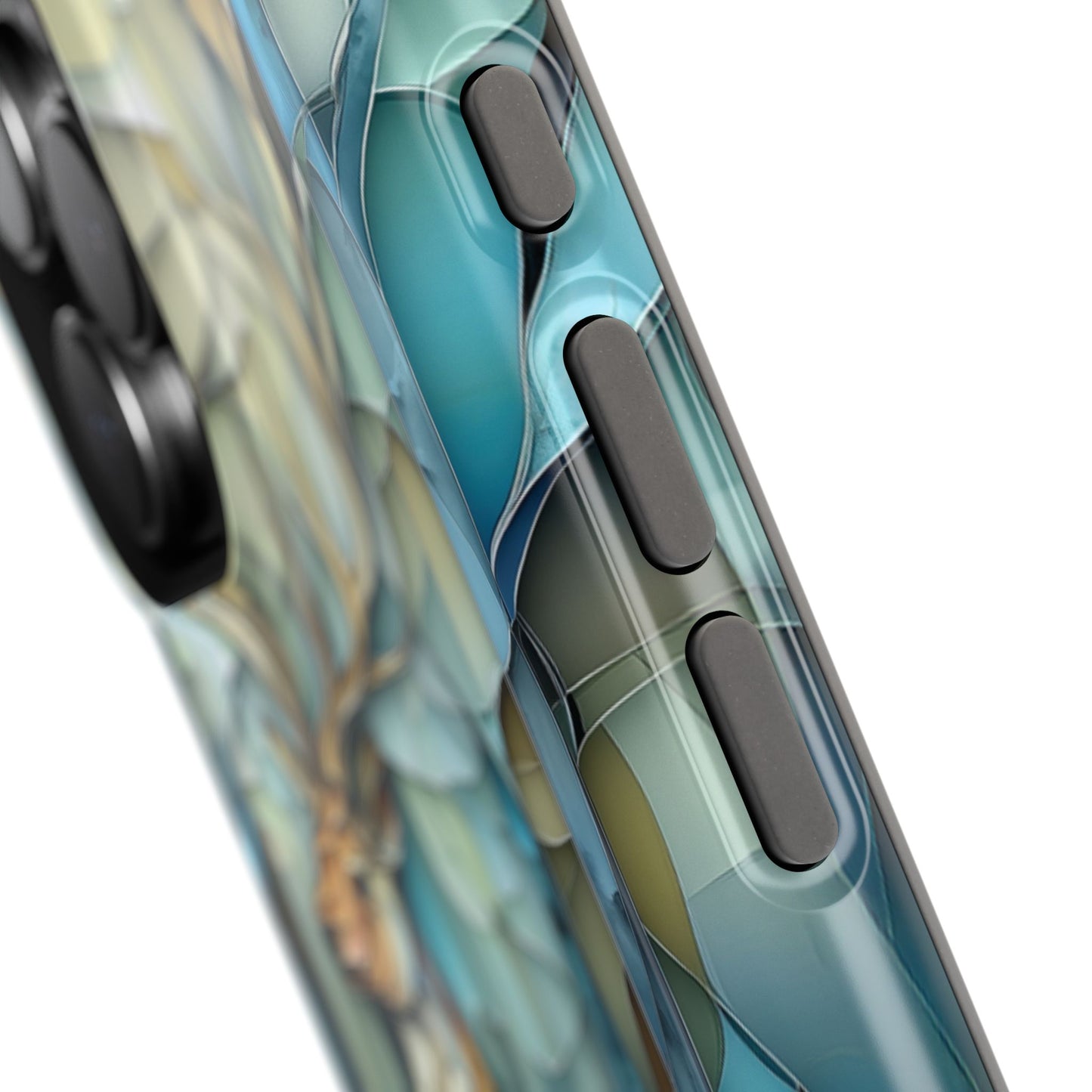 Majestic Stag Stained Glass Design iPhone Case