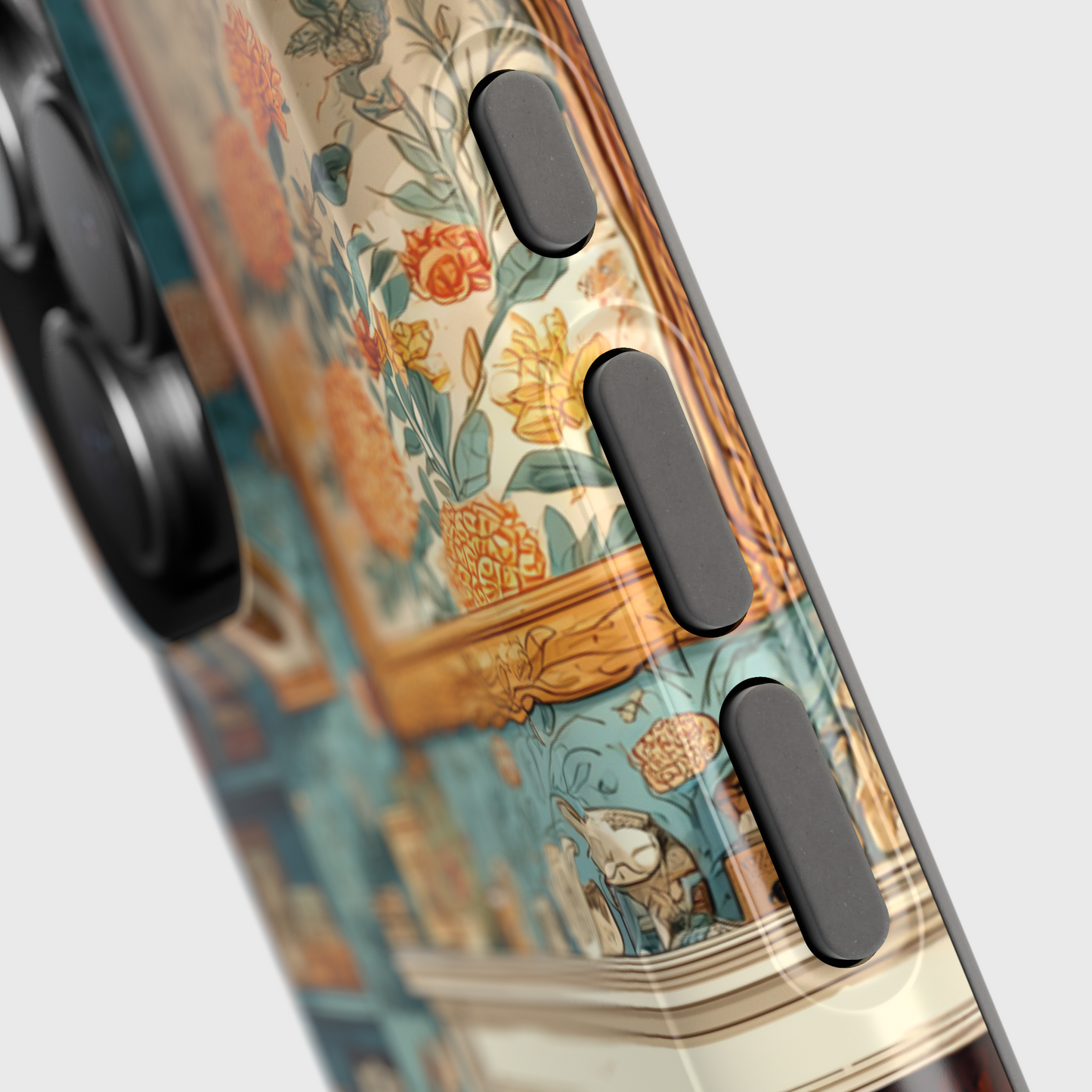 Vintage Cozy Fireplace Design iPhone Case