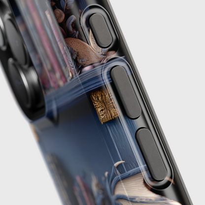 Fantasy Dragon Bookshelf Design iPhone Case