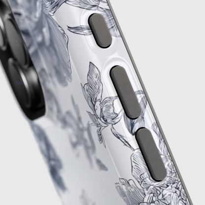 Personalisable Toile Floral Design iPhone Case