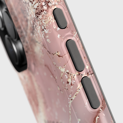 Personalisable Luxury Pink Marble Design iPhone Case