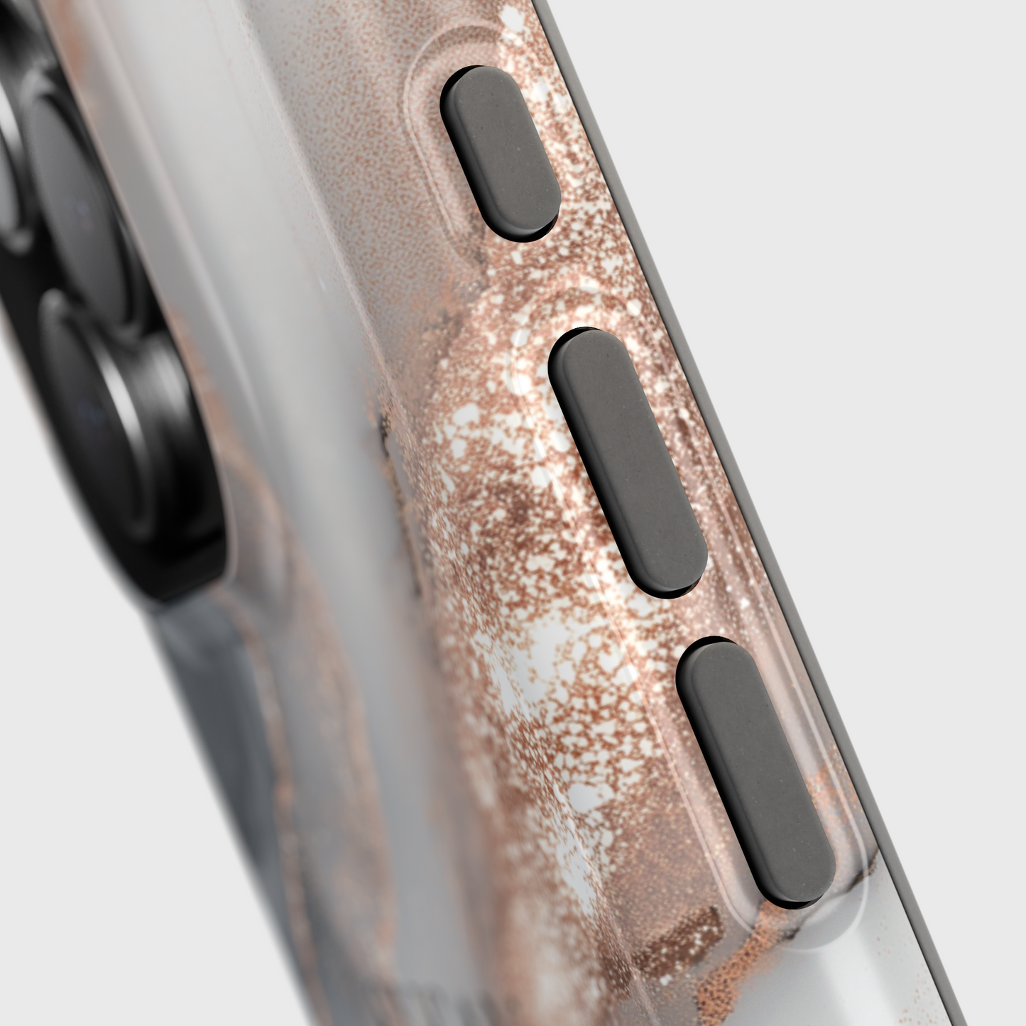 Personalisable Luxury RoseGold Marble Design iPhone Case