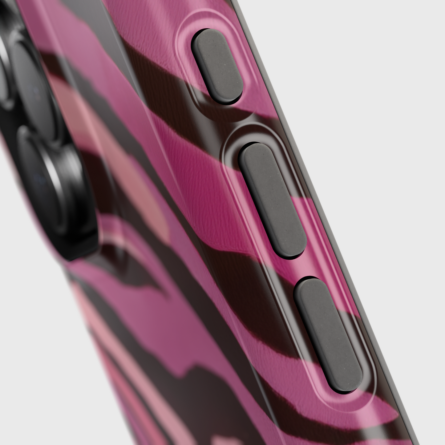 Personalisable Pink Zebra Print Design iPhone Case