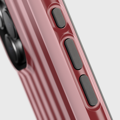 Personalisable Striped Design (Red) iPhone Case