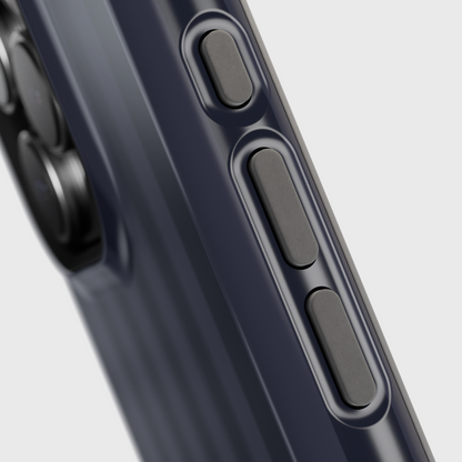 Personalisable Striped Design (Navy) iPhone Case