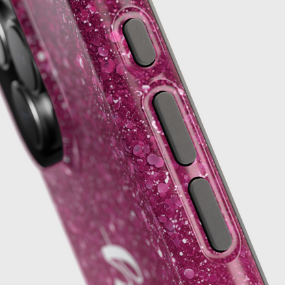 Personalisable Faux Red Glitter Design iPhone Case