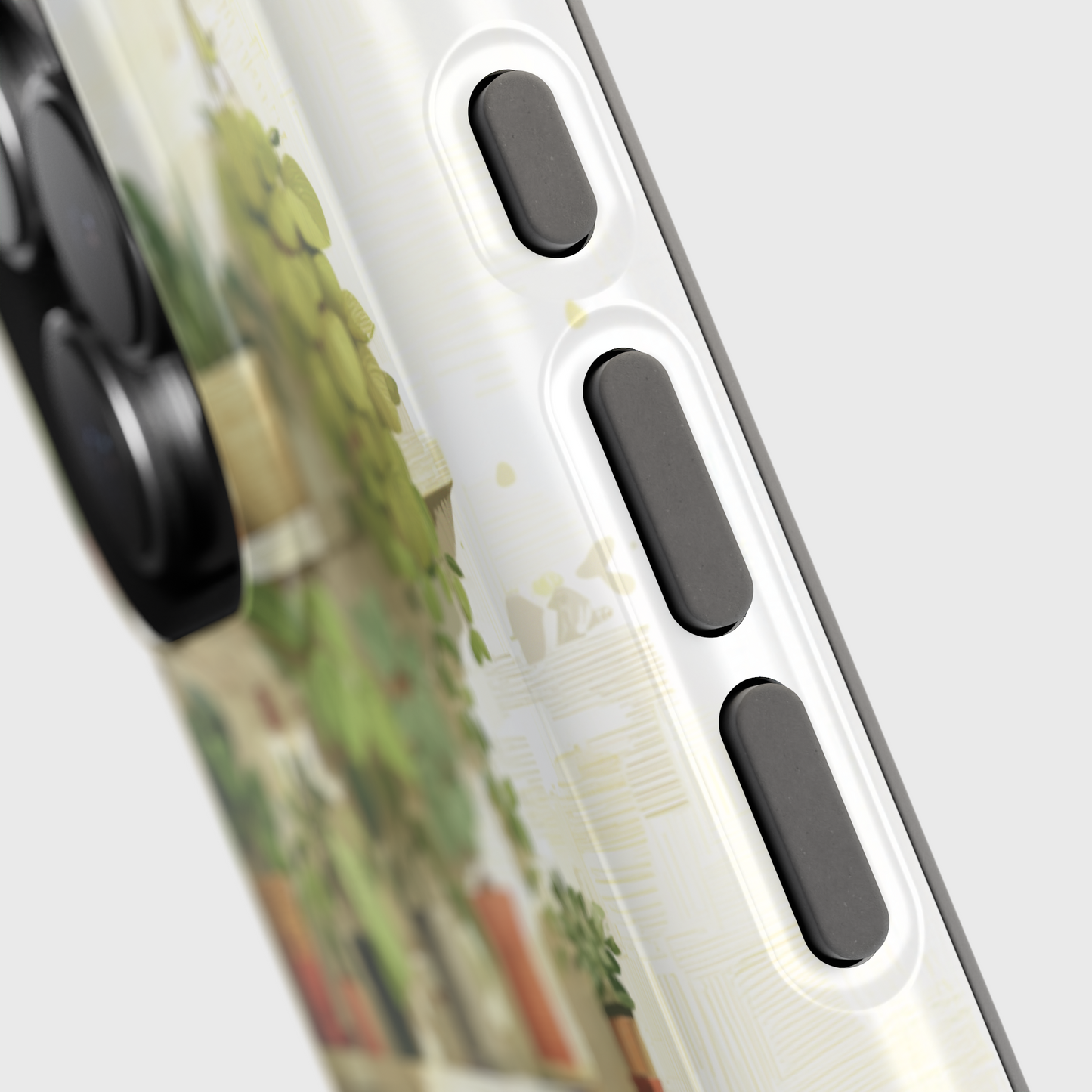 Potted Plants Shelves Watercolor Design iPhone Case