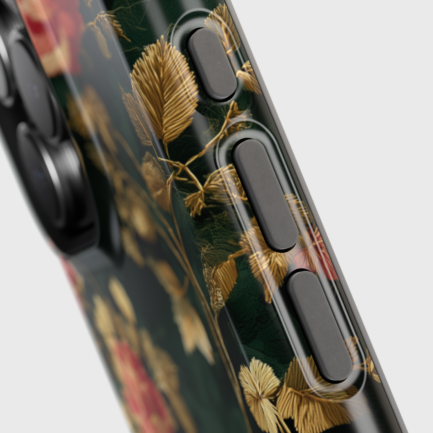 Crimson Bloom Design iPhone Case
