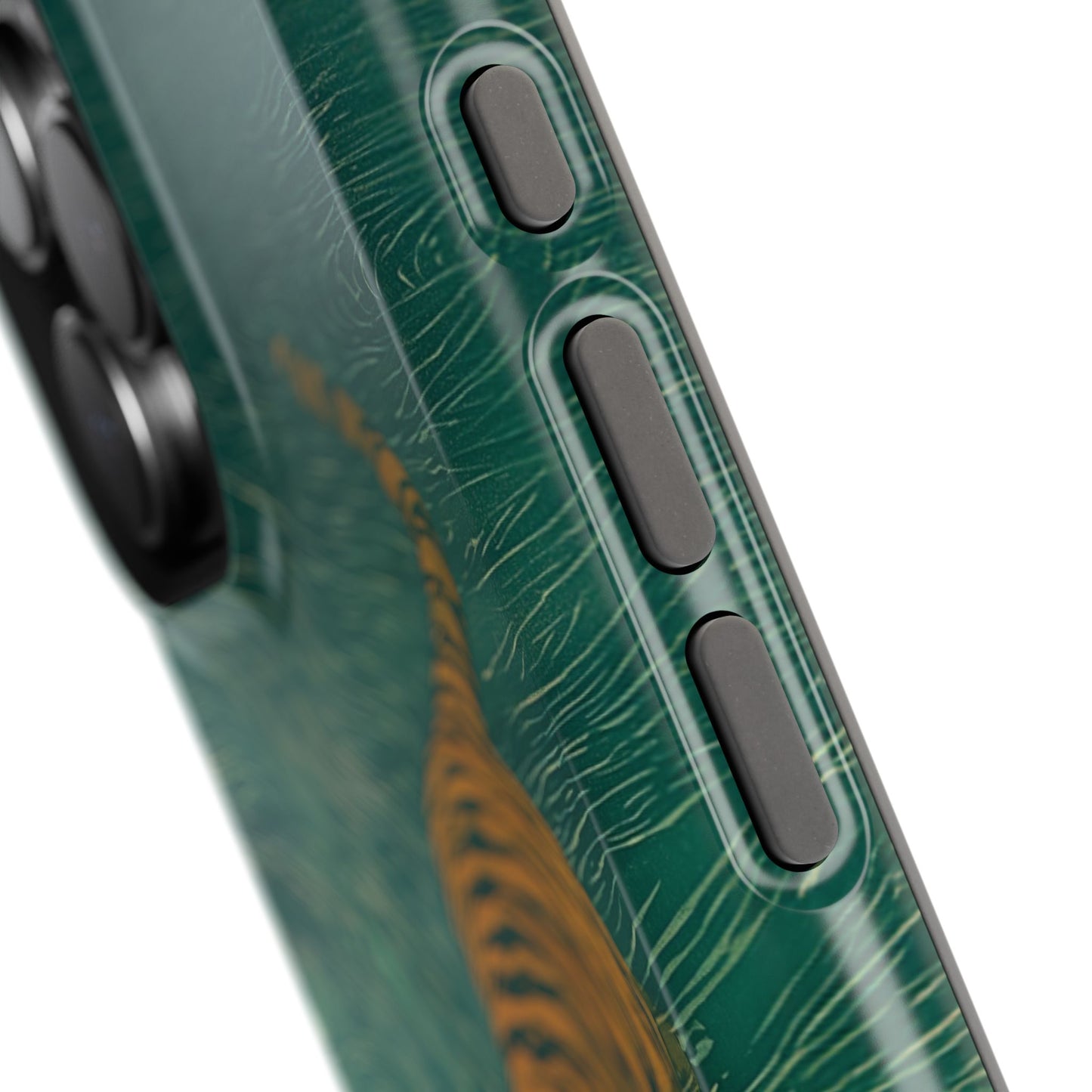 The Emerald Swirl – Ukiyo-e Tiger Design iPhone Case