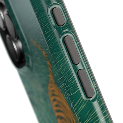 The Emerald Swirl – Ukiyo-e Tiger Design iPhone Case