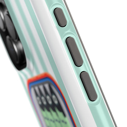 The Vintage Sardine Tin – Pop-Art Striped Design iPhone Case (Mint)