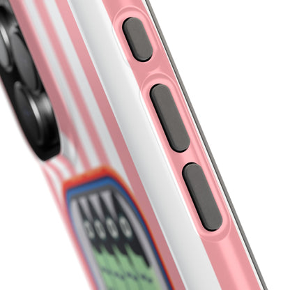 The Vintage Sardine Tin – Pop-Art Striped Design iPhone Case (Pink)