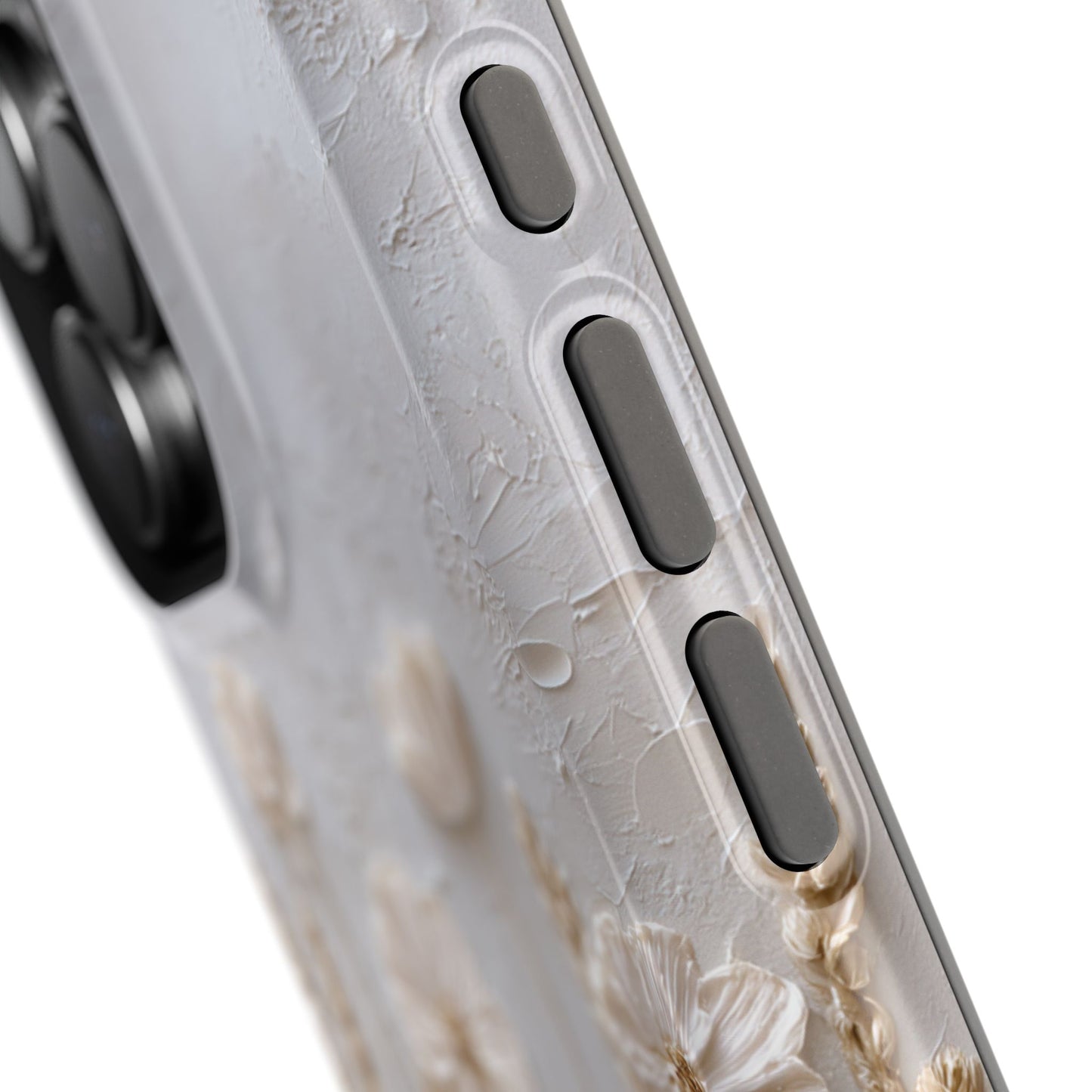 The Golden Meadow – 3D Impasto Botanical Design iPhone Case