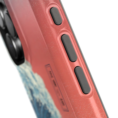 The Wave-Riding Neko – Sunset Surfer Case Design iPhone Case