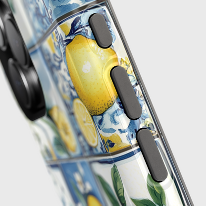Lemon Azulejo Tiles Design iPhone Case