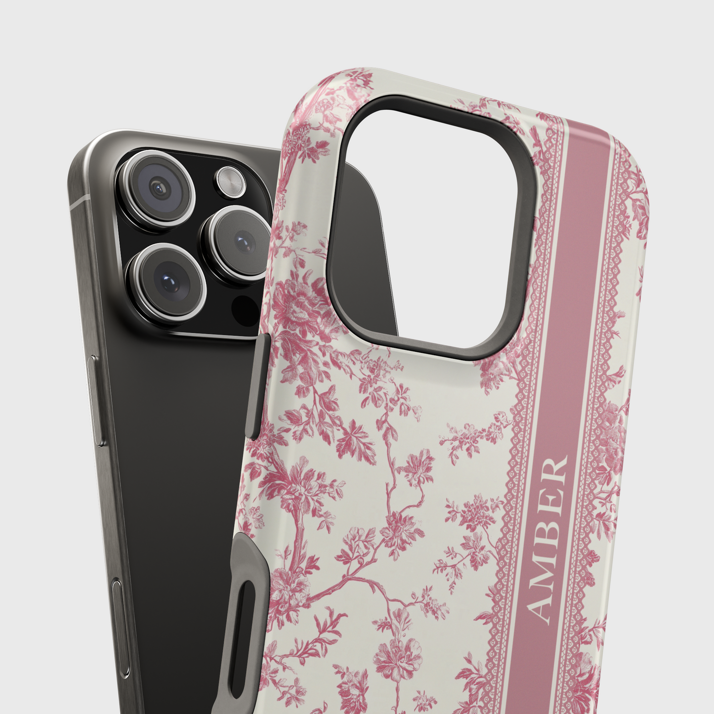 Personalisable Vintage Toile de Jouy Design iPhone Case