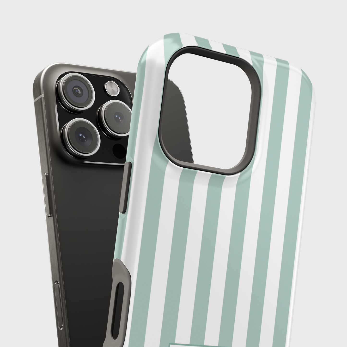 Personalisable Striped Design (Blue) iPhone Case