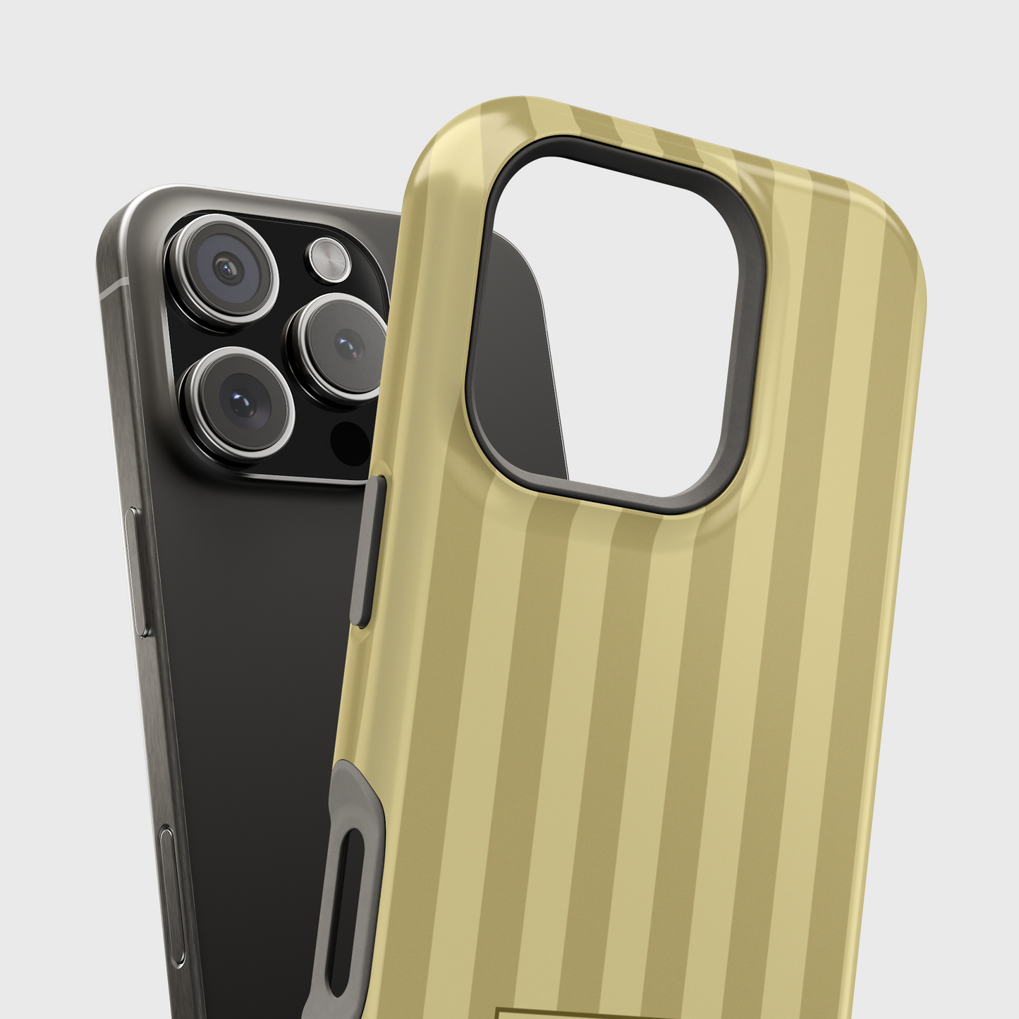 Personalisable Striped Design (Yellow) iPhone Case
