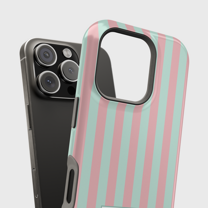 Personalisable Striped Design (Candy) iPhone Case