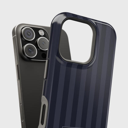 Personalisable Striped Design (Navy) iPhone Case
