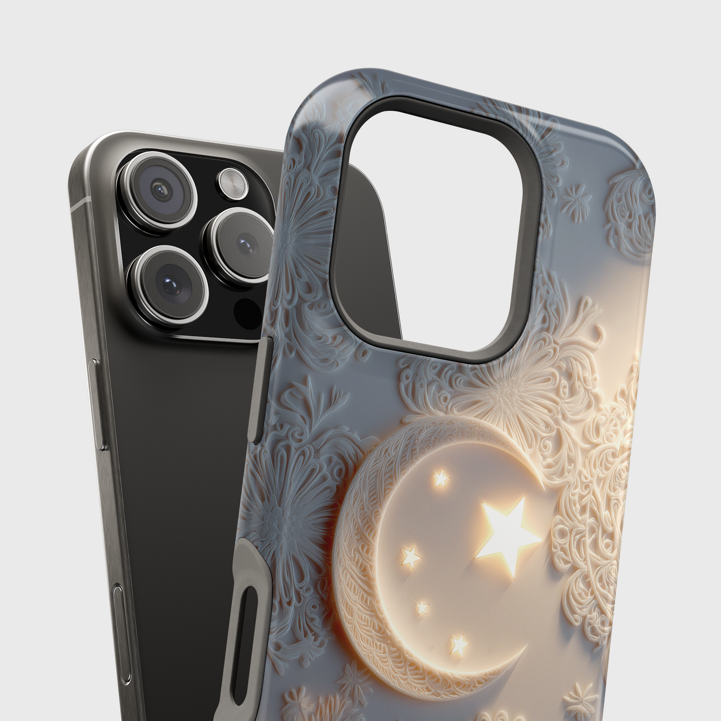 Moonlit Blossom Design iPhone Case