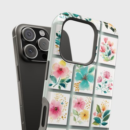 Floral Mosaic Design iPhone Case