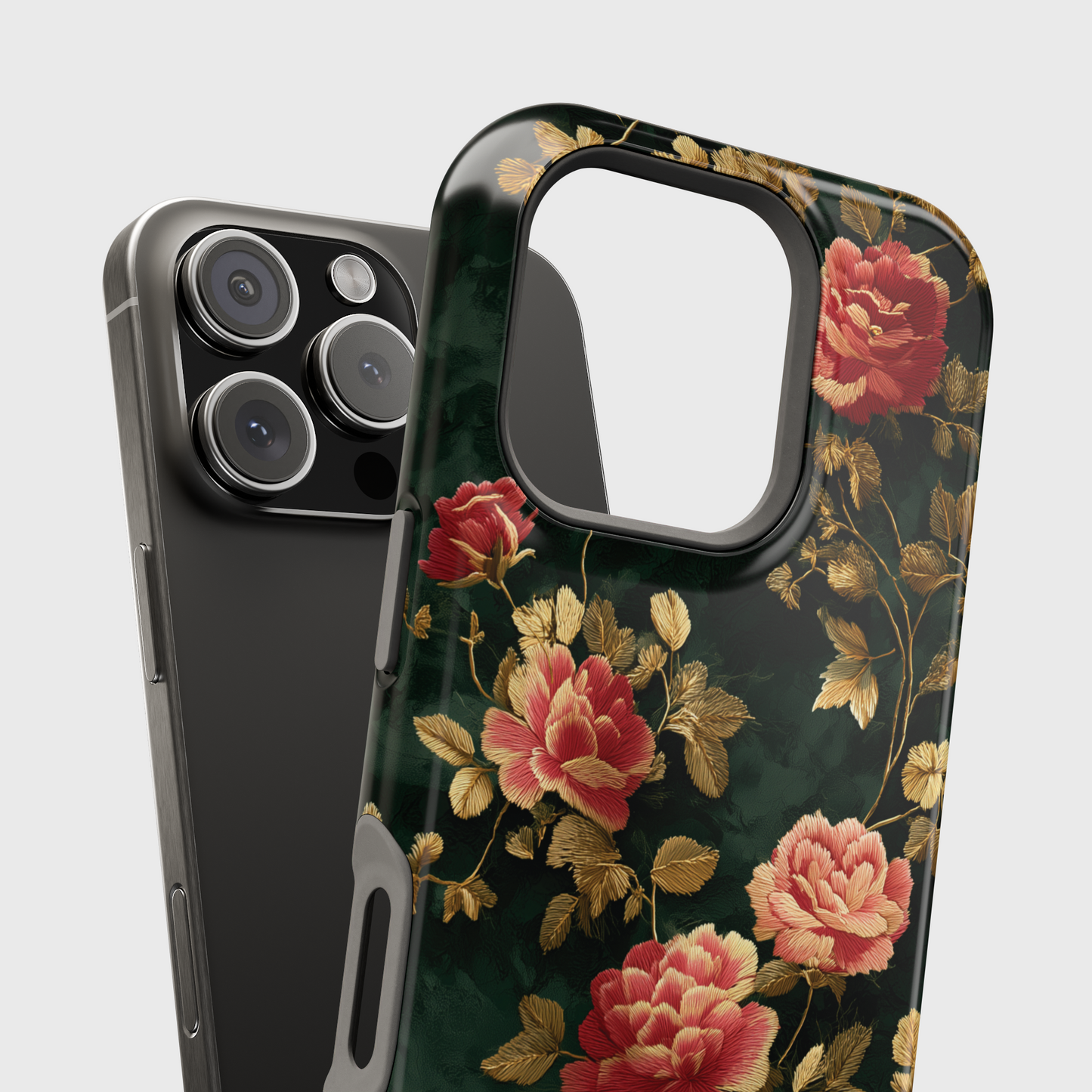 Crimson Bloom Design iPhone Case