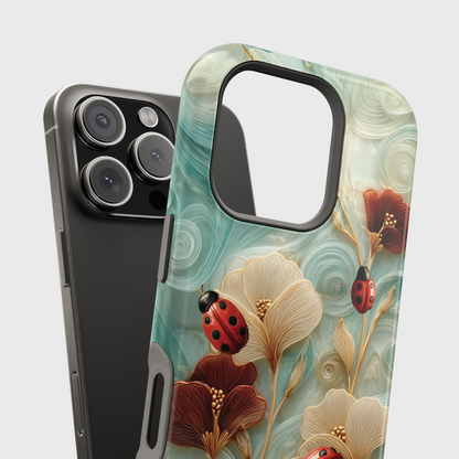 Ladybug Garden Design iPhone Case