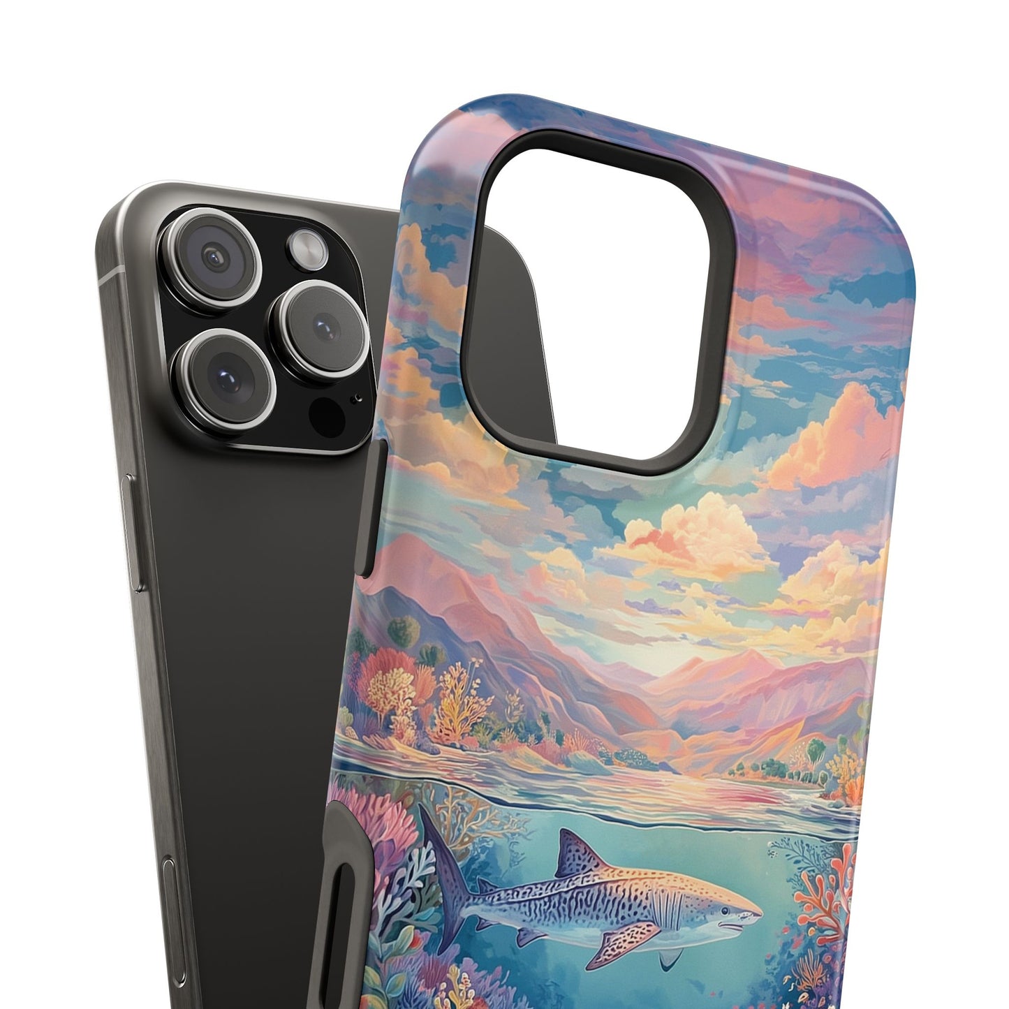 Coral Horizon Design iPhone Case