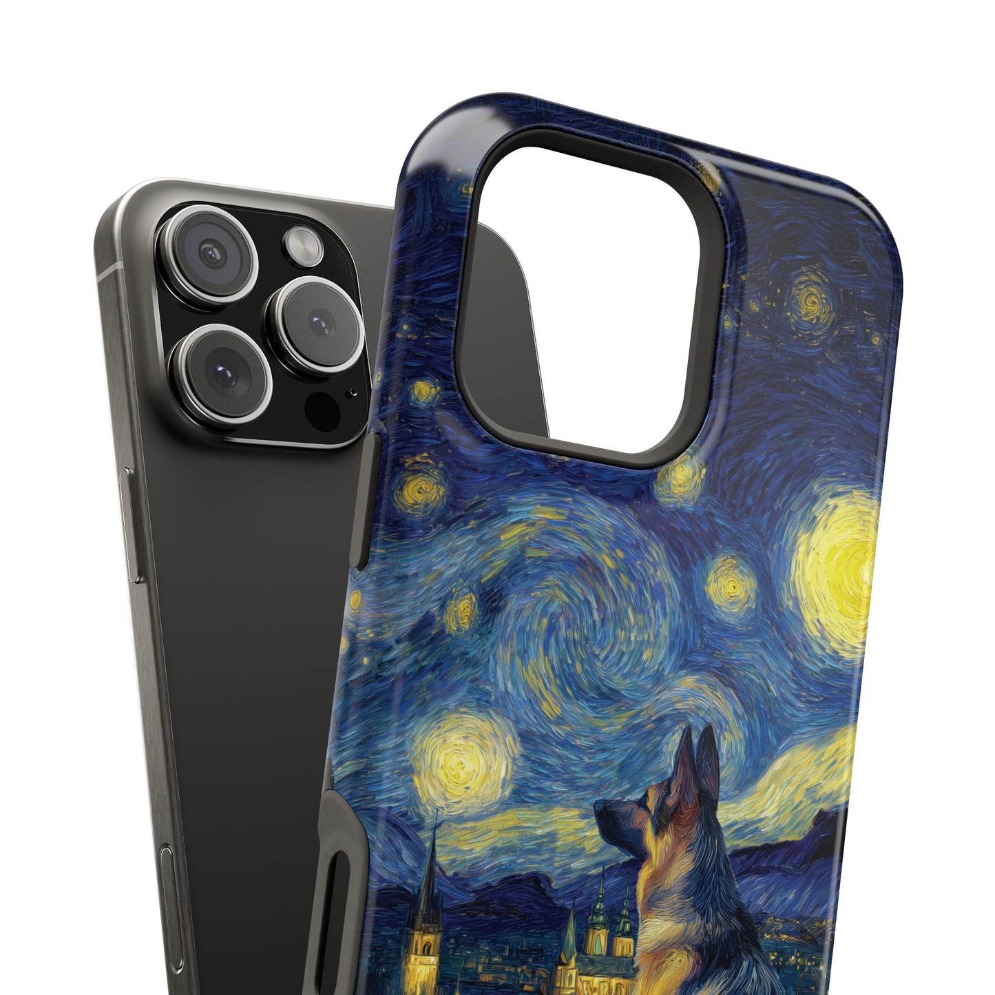 Barky Night (German Shepherd) Design iPhone Case