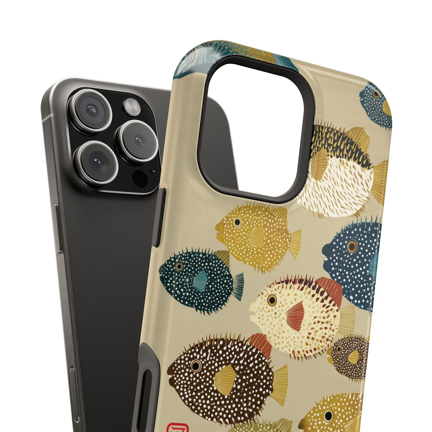 The Vintage Fugu – Retro Pufferfish Design iPhone Case