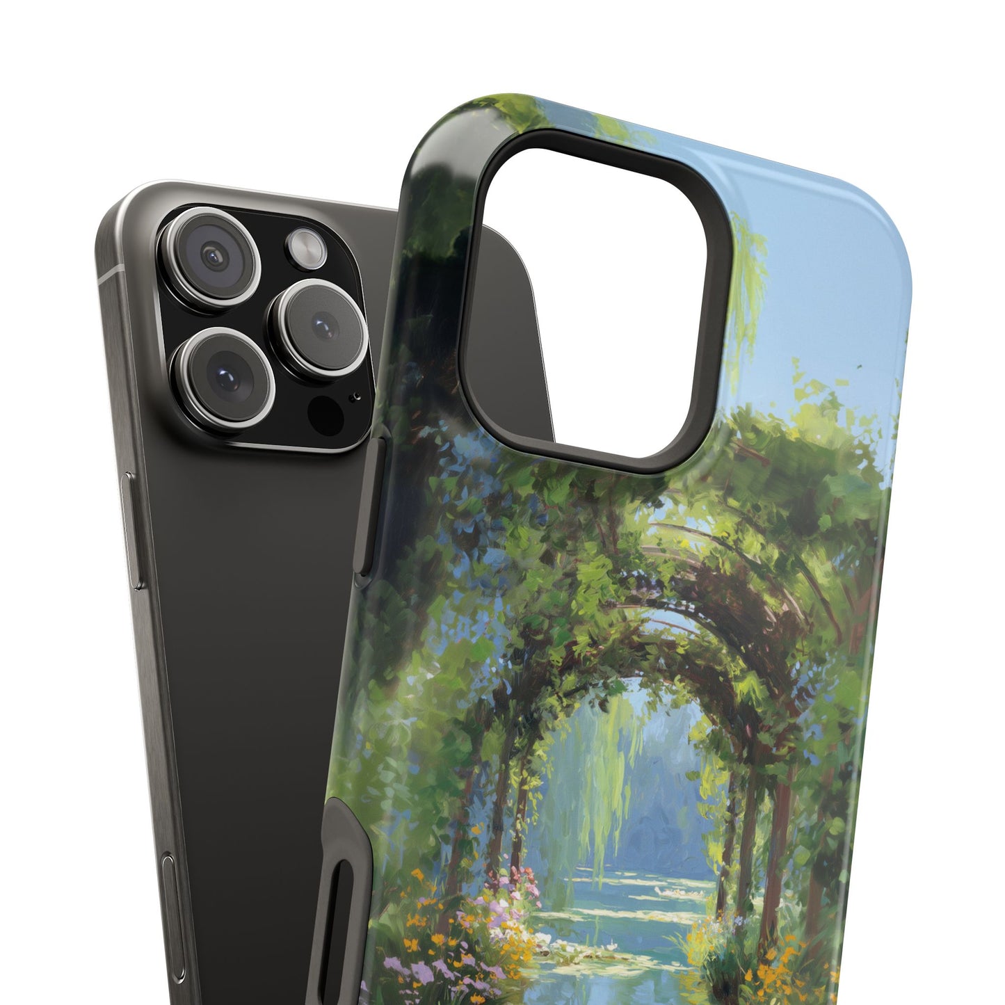 The Secret Archway – Impressionist Pond Design iPhone Case