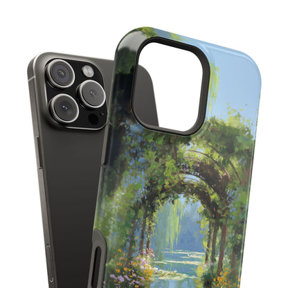 The Secret Archway – Impressionist Pond Design iPhone Case
