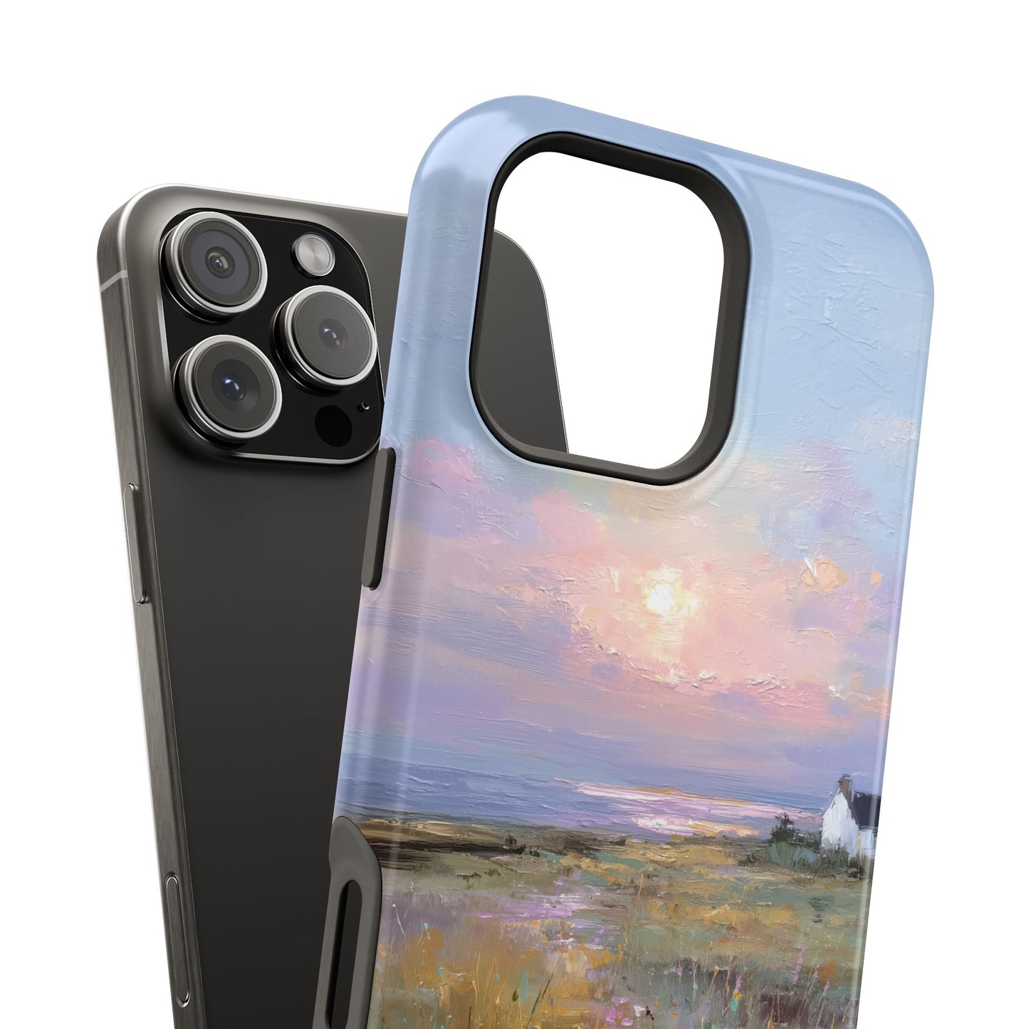 The Coastal Cottage – Impressionist Landscape Design iPhone Case