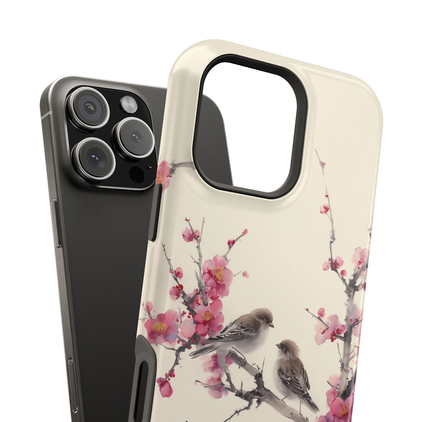 The Sweeping Blossom – Ink Wash Botanical Design iPhone Case