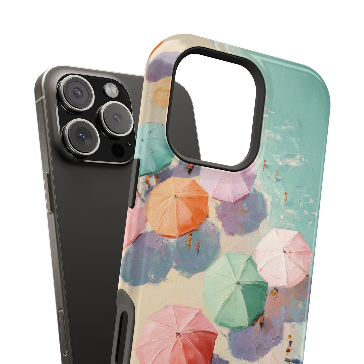 The Pastel Riviera – Aerial Beach Design iPhone Case