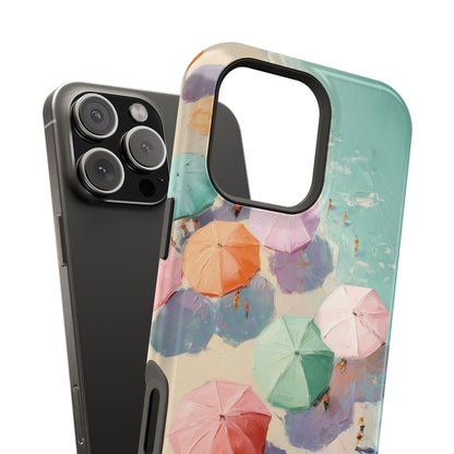 The Pastel Riviera – Aerial Beach Design iPhone Case