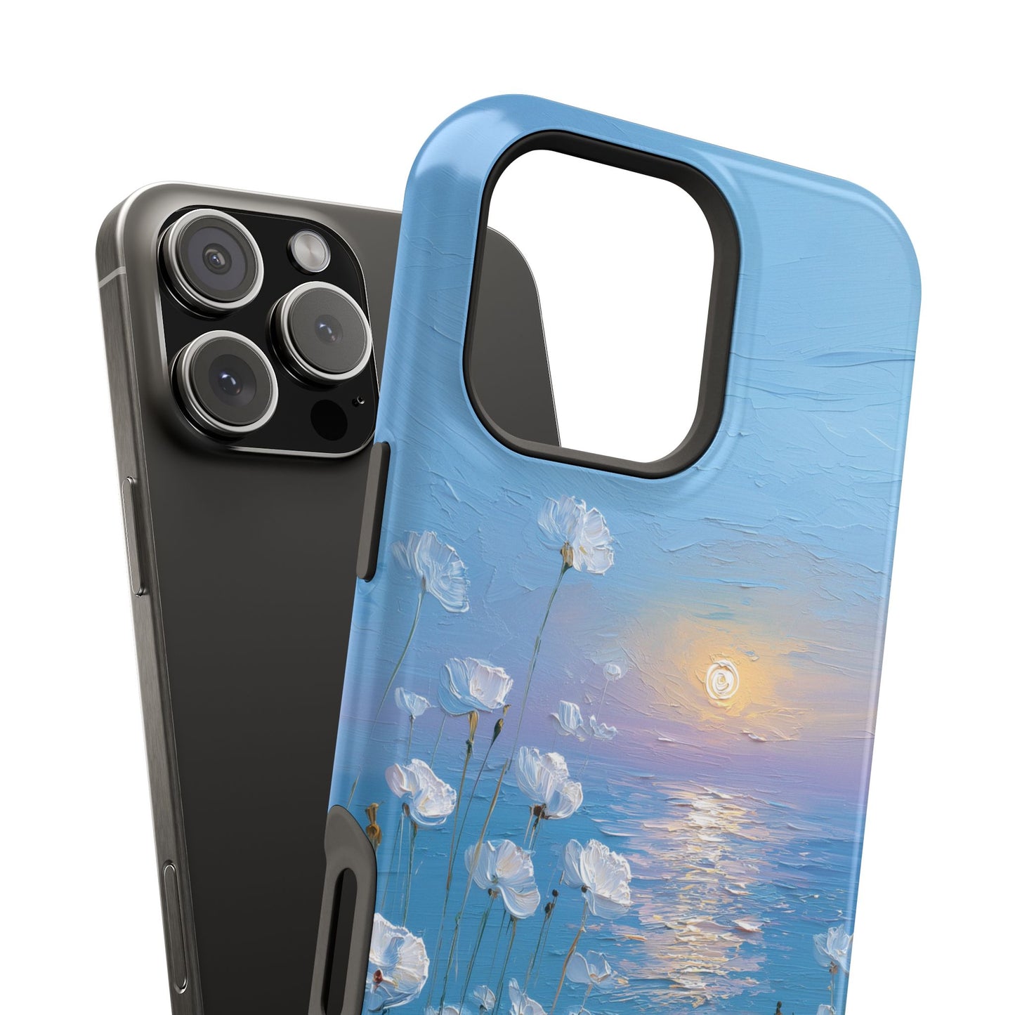 The White Sea Poppies – Coastal Impressionism Design iPhone Case