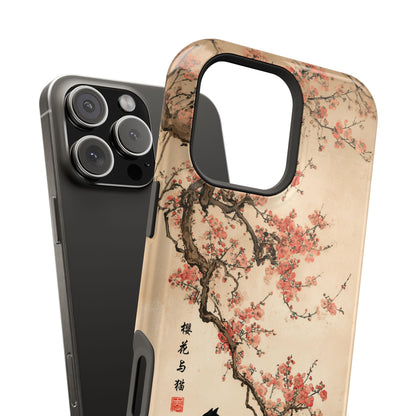 The Contemplative Cat – Traditional Ink Wash Design iPhone Case