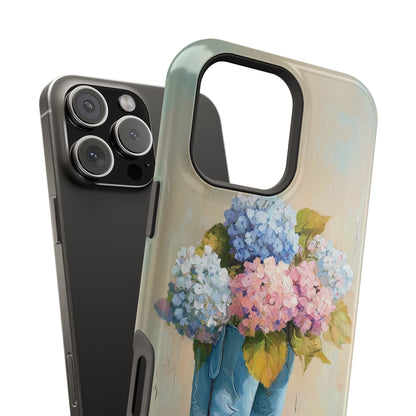 The Country Coquette – Impasto Boot & Hydrangea Design iPhone Case