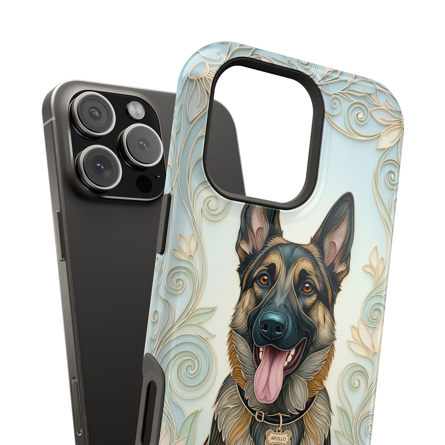 The Elegant Filigree – Custom Pet Portrait iPhone Case