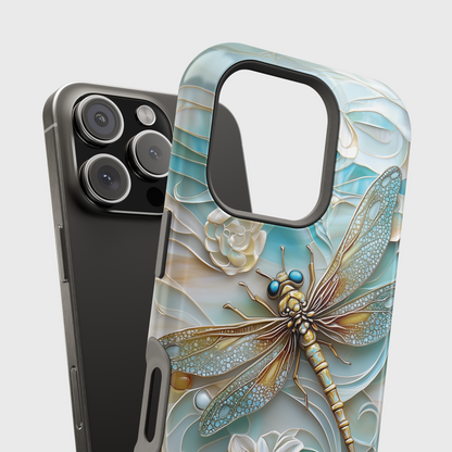Dragonfly Stained Glass Art iPhone Case