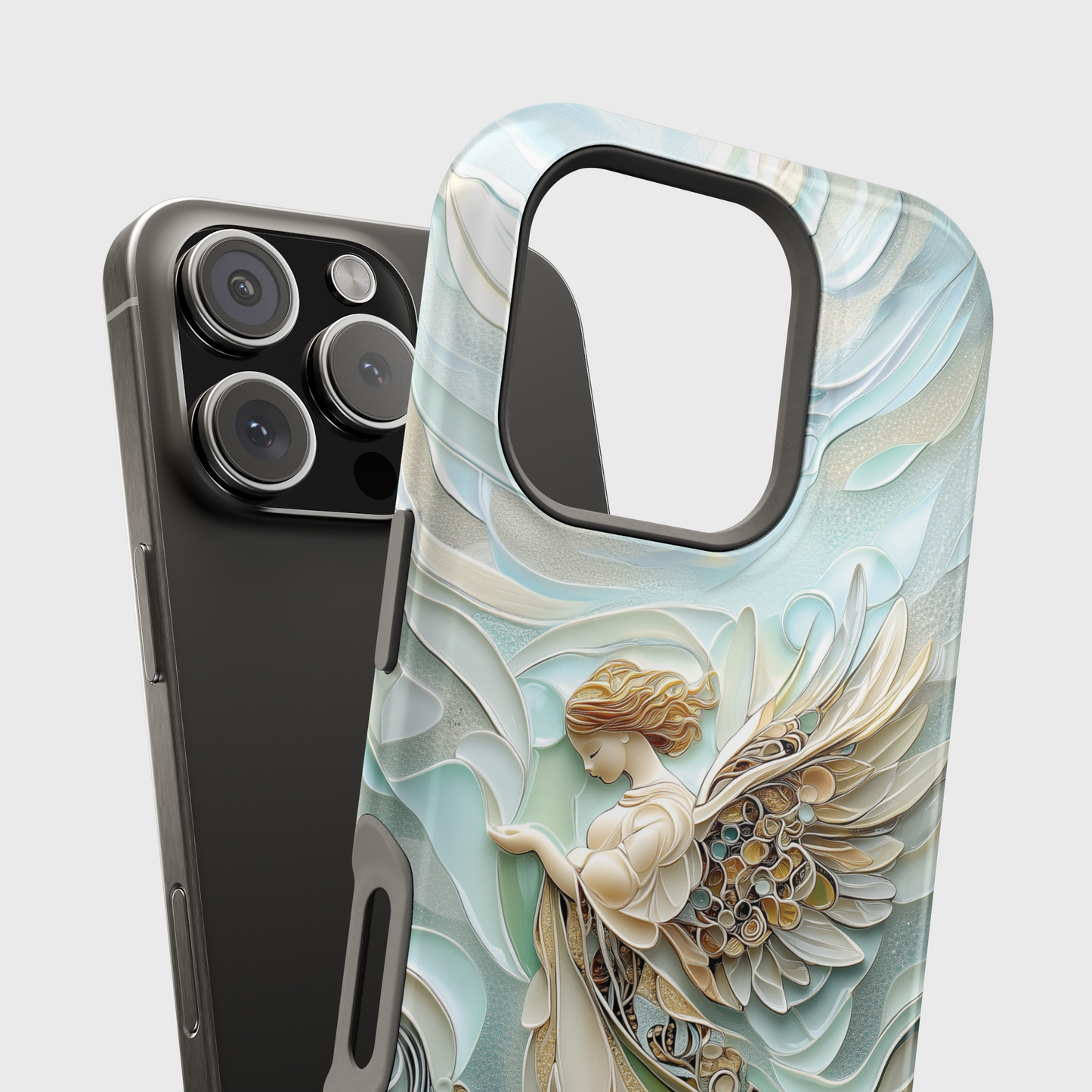 Holy Angel Quilling Art Design iPhone Case